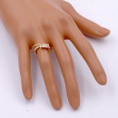 Gold Plated with Clear CZ Ring