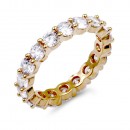 Gold Plated with Clear CZ Ring