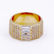 Gold Plated With CZ Sized Rings. Size 9