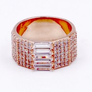 Rose Gold Plated With CZ Sized Rings. Size 9