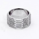Rhodium Plated With CZ Sized Rings. Size 9