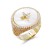 Gold-Plated-With-MOP-&amp;-CZ-Sized-Rings.-Size-9-Gold