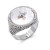 Rhodium-Plated-With-MOP-&amp;-CZ-Sized-Rings.-Size-8-Rhodium