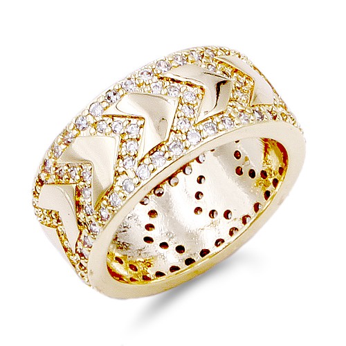 Gold Plated with Clear CZ Stone Ring