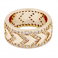 Gold Plated with Clear CZ Stone Ring