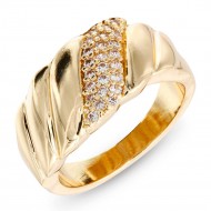 Gold Plated Sized Ring with CZ