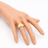 Gold Plated Star Sized Ring with AAA CZ