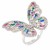 Rhodium-Plated-With-Multi-Color-CZ-Adjustable-Butterfly-Ring-Rhodium Multi-Color