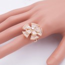 Gold Plated With CZ Cubic Zirconia Adjustable Rings
