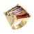 Gold-Plated-With-Multi-Color-CZ-Cocktail-Rings-Sized-Rings-Gold Multi-Color