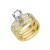 Gold-Plated-Stainless-Steel-Wedding-Set-Rings,-Size-7-Gold
