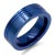 8mm-Blue-Tone-with-Stainless-Steel-Men's-Ring-Blue