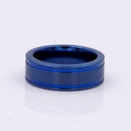 8mm Blue Tone Stainless Steel Men's Ring