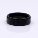 8mm Black Tone Stainless Steel Men's Ring