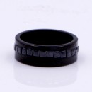 8mm Black Tone Stainless Steel Men's Ring
