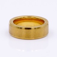 8mm Gold Plated with Stainless Steel Men's Ring