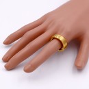 8mm Gold Plated with Stainless Steel Men's Ring