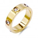 Rose Gold Plated Stainless Steel Sized Rings with CZ