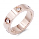 Rhodium Plated Stainless Steel Sized Rings with CZ