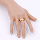 Rose Gold Plated Stainless Steel Sized Rings with CZ