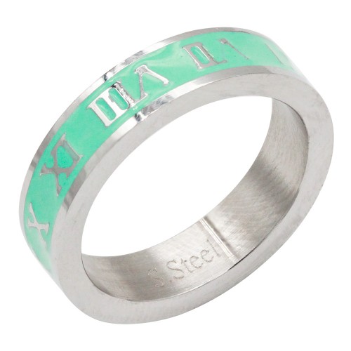 Stainless Steel Turquoise Color 5MM Ring
