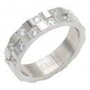 Stainless Steel 5MM CZ Ring