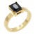 Gold-Plated-Stainless-Steel-Black-Color-CZ-Rings-Gold Black