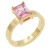 Gold-Plated-Stainless-Steel-Pink-Color-CZ-Ring-Gold Pink