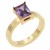 Gold-Plated-Stainless-Steel-Purple-Color-CZ-Rings-Gold Purple