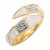 Gold-Plated-Stainless-Steel-With-Clear-Color-CZ-4MM-Rings,-Size-9-Gold Clear