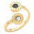 Gold-Plated-Stainless-Steel-With-Clear-CZ-2.5MM-Rings,-Size-9-Gold