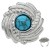 Rhodium-Plated-Turquoise-Stainless-Steel--Adjustable-Rings-Rhodium