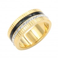 Gold Plated Men's Stainless Steel Rings