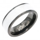 Black Tone Stainless Steel Men's Ring. Size 9
