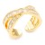 Gold-Plated-Adjustable-X-Rings-with-Cubic-Zirconia-Gold