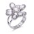 Rhodium-Plated-Flower-Adjustable-Rings-with-CZ-Rhodium Clear