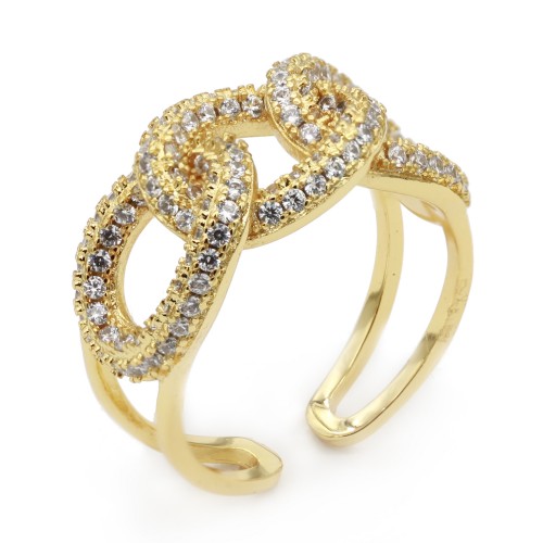 Gold Plated CZ Adjustable  Rings