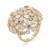 Gold-Plated-With-Clear-CZ-Adjustable-Ring-Gold