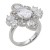 Rhodium-Plated-With-Clear-CZ-Vintage-Floral-Adjustable-Rings-Rhodium
