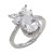 Rhodium-Plated-With-Clear-CZ-Adjustable-Rings-Rhodium Clear