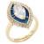 Gold-Plated-With-Blue-Marquise-CZ-Adjustable-Rings-Gold Blue