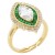 Gold-Plated-With-Green-Marquise-CZ-Adjustable-Rings-Gold Green