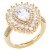 Gold-Plated-With-Clear-CZ-Pear-Shaped-Adjustable-Rings-Gold Clear