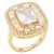 Gold-Plated-With-Clear-CZ-Radiant-Shaped-Adjustable-Rings-Gold Clear