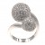 Rhodium-Plated-With-Clear-CZ-Double-ball-Adjustable-Rings-Rhodium Clear