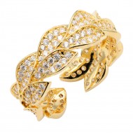 Gold Plated CZ Adjustable Rings