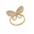 Gold-Plated-With-Clear-CZ-Adjustable-Butterfly-Rings-Gold