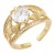 Gold-Plated-With-Clear-CZ-Adjustable-Rings-Gold