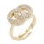 Gold-Plated-With-Clear-CZ-Adjustable-Rings-Gold