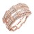 Rose-Gold-Plated-With-Clear-CZ-Adjustable-Sneak-Rings-Rose Gold